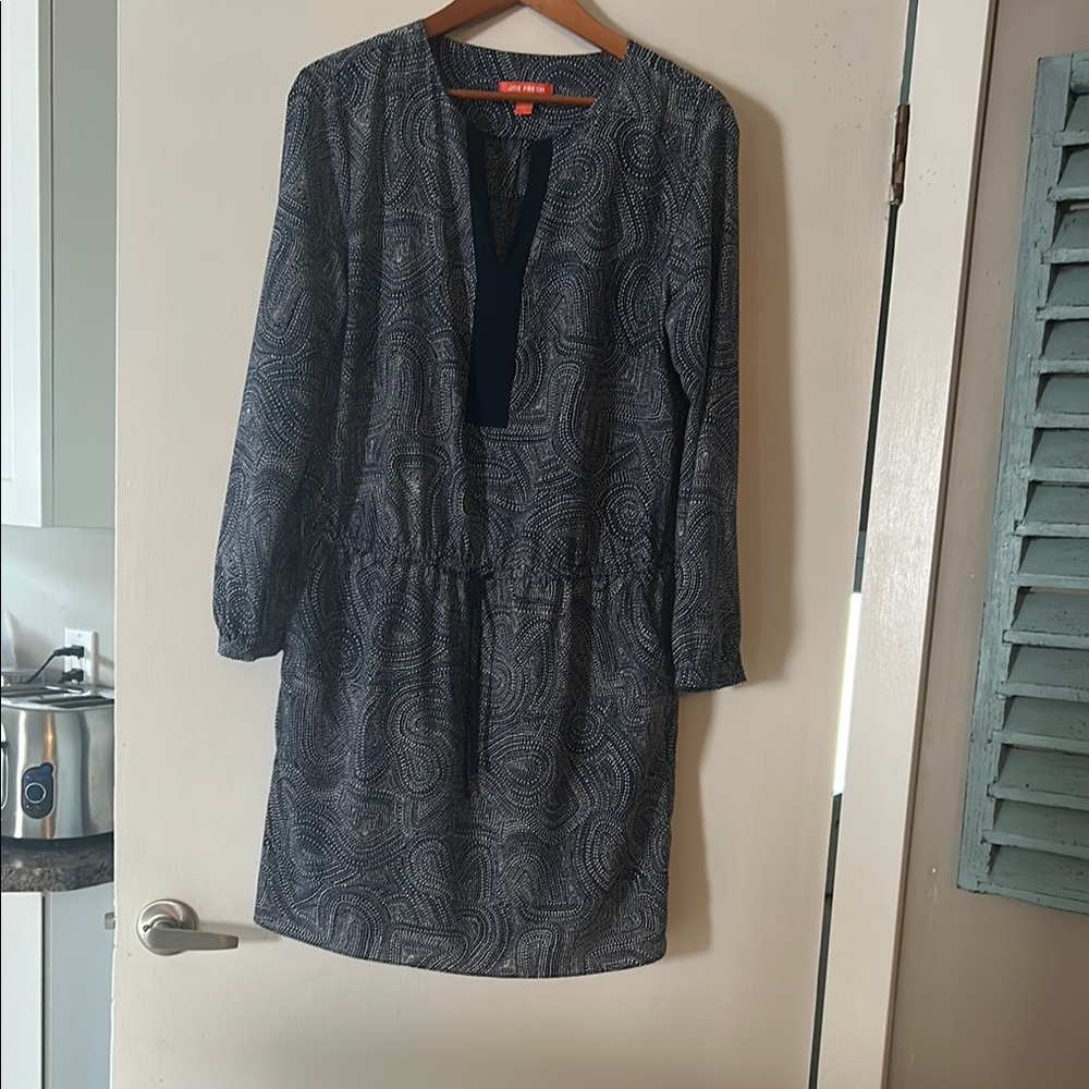 Joe Fresh Navy Long Sleeve Dress